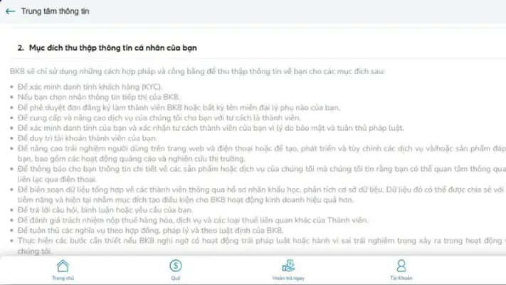 Chính sách bảo mật 888SLOT về thu thập thông tin