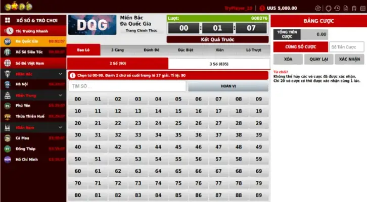 Đa dạng vé cược Xổ số tại 888SLOT